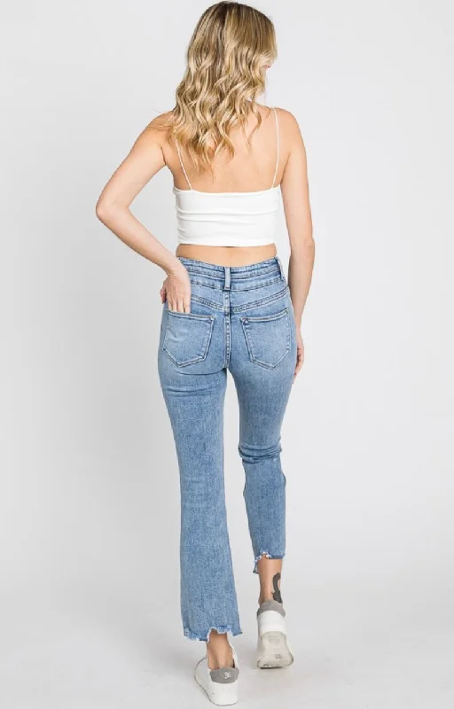 Petra High Rise Crop Bootcut w/ Frayed Hem