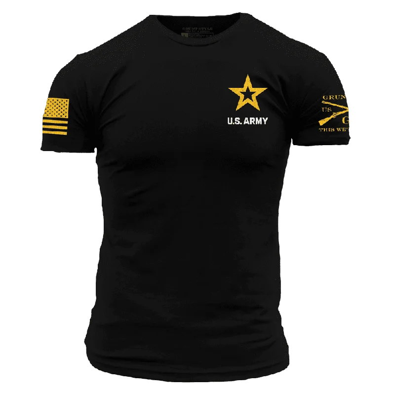 Army Basic Full Logo T-Shirt - Black